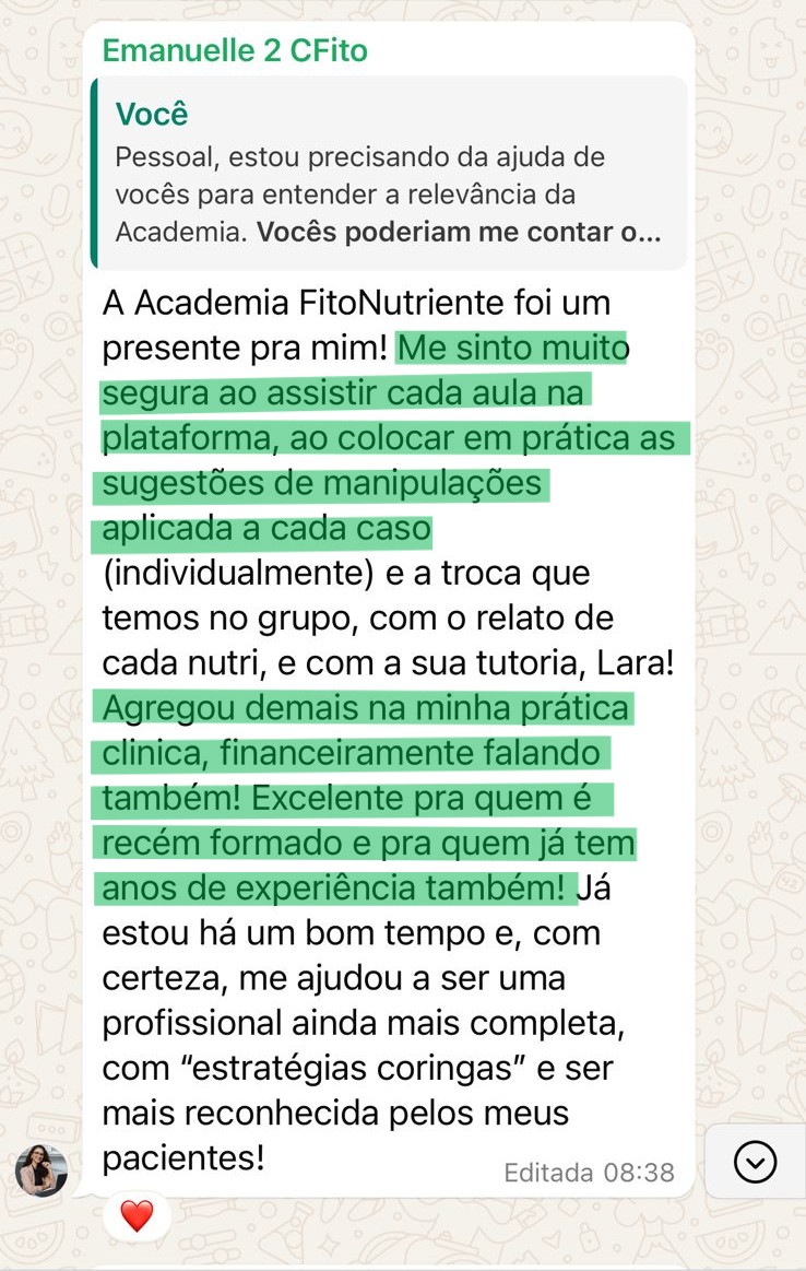 Depoimento de Emanuelle CFito